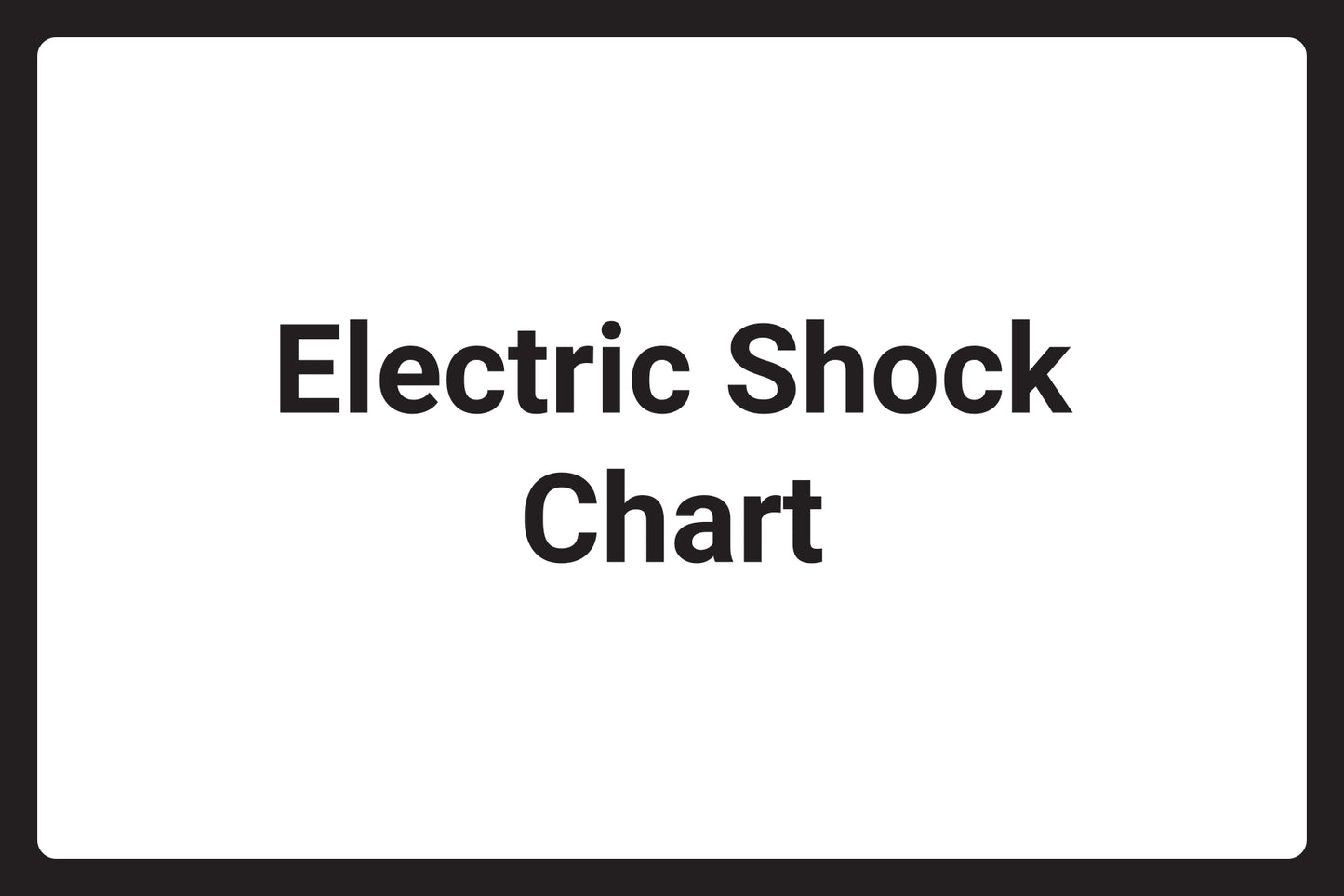 Electric Shock Chart