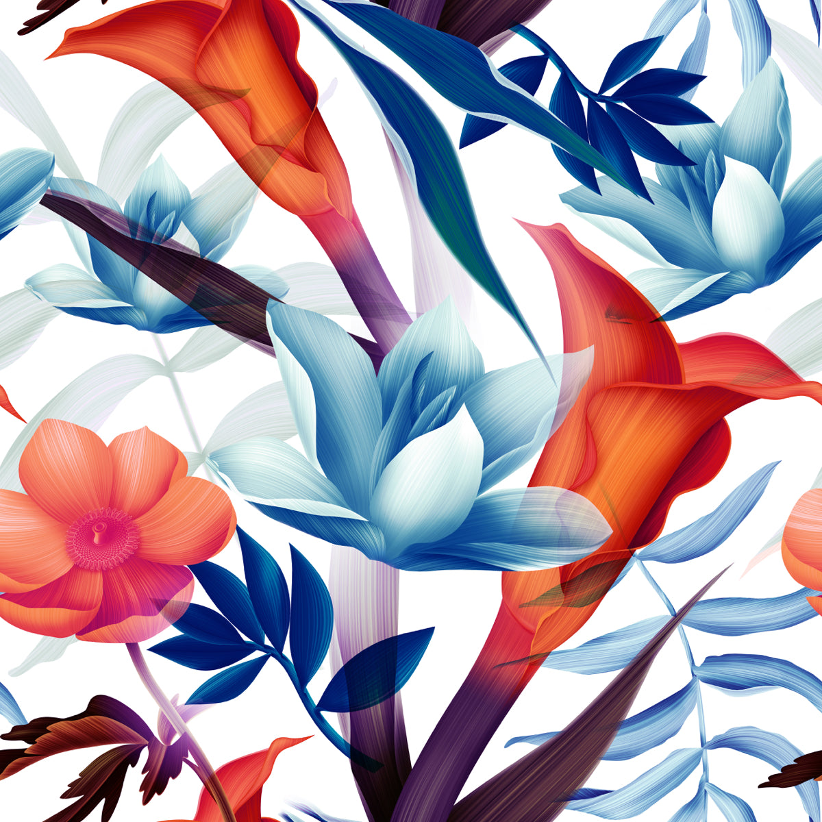 Abstract Floral Fusion – Modern Botanical Art