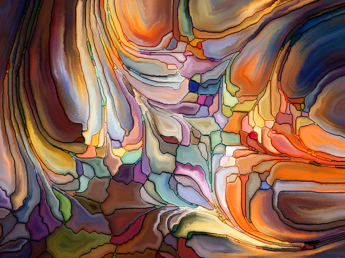 Abstract Mosaic Flow Stretch Ceiling – Colorful Artistic Design
