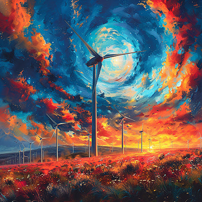 Wind Power Sunset