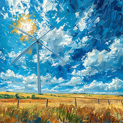 Sunny Fields: Wind Power in Summer