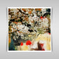 "Spring Motif: An Artistic Fusion of Oil Painting and Mixed Media."