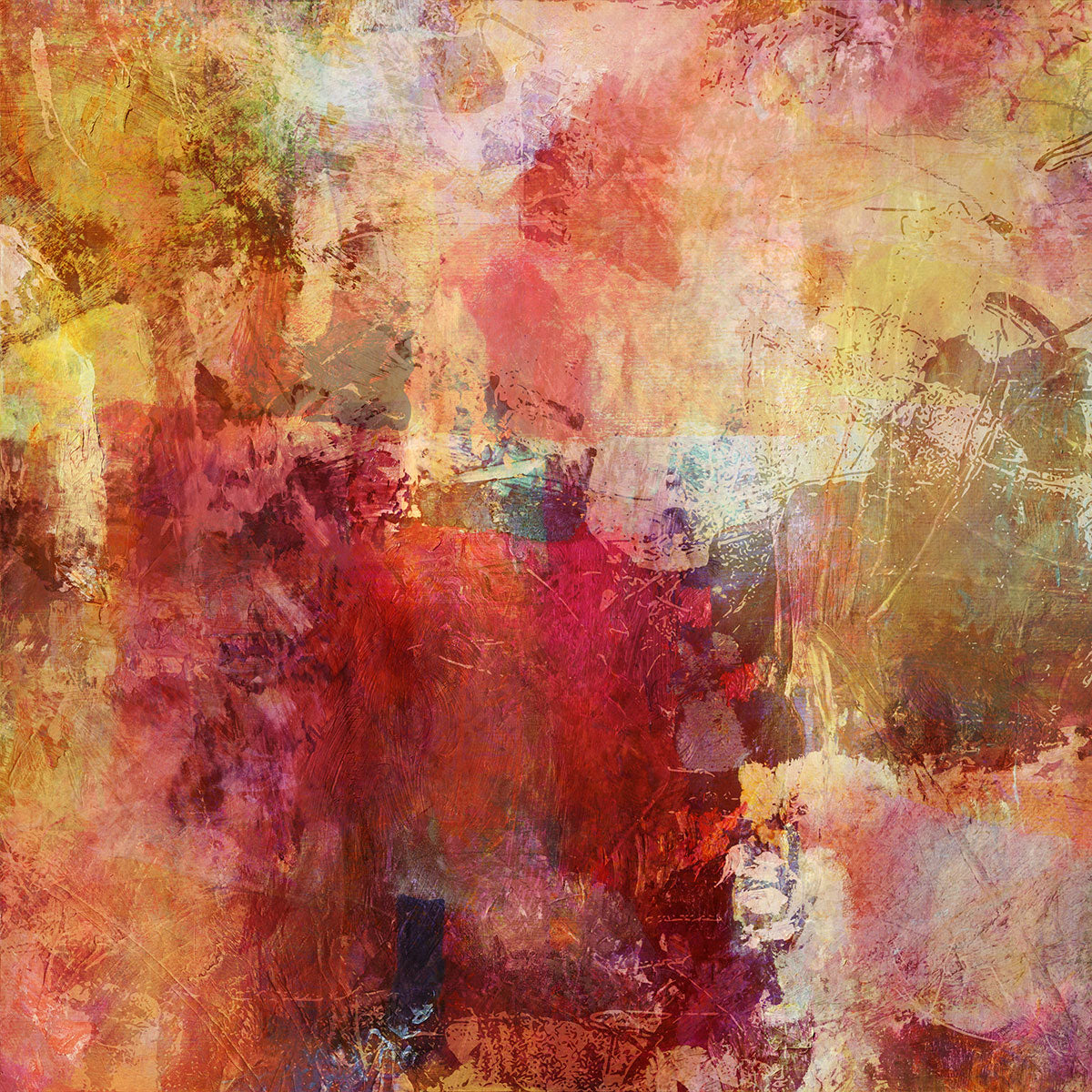 "Abstract Mixed Media: Layers of Paint and Textures Unite in Art."