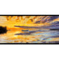 "Golden Sunset Panorama: Original Oil Painting of Boat and Sea."