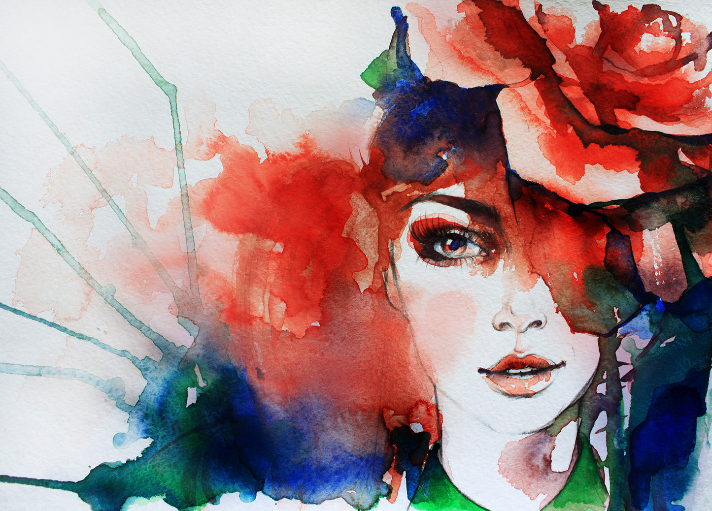 "Creative Hand-Painted Fashion Illustration: A Work of Art in Style."