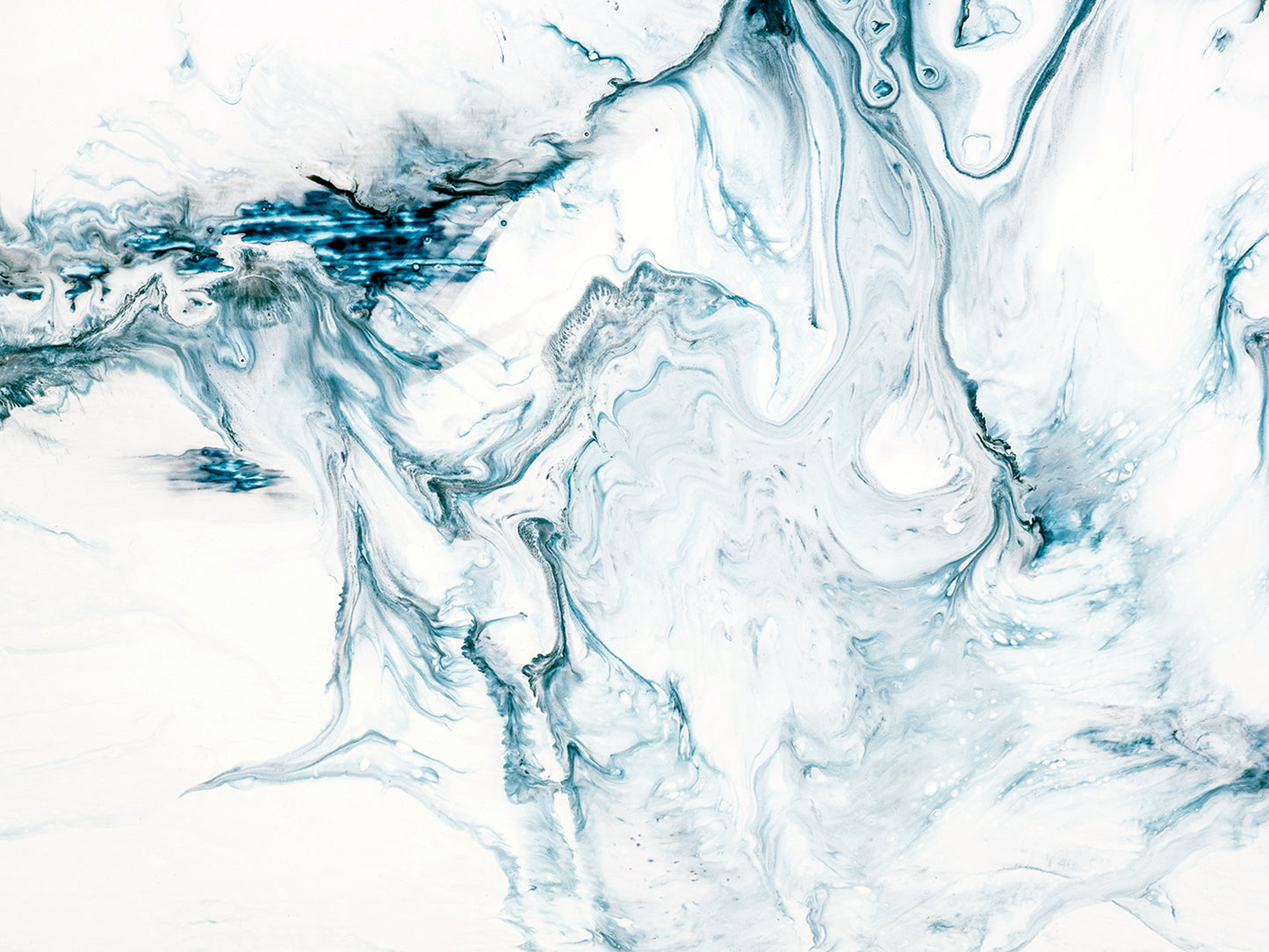 "Blue Abstract Canvas: Close-Up of Contemporary Hand-Painted Brush Strokes."