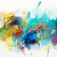 "Abstract Oil Painting: Hand-Drawn Brush Strokes in Colorful Modern Art."