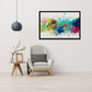 "Abstract Oil Painting: Hand-Drawn Brush Strokes in Colorful Modern Art."