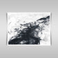 "Abstract Black and White: Hand-Painted Acrylic Canvas Artwork for Texture."