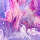 "Purple Abstraction: Acrylic Texture with Marbled Elegance."