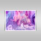 "Purple Abstraction: Acrylic Texture with Marbled Elegance."