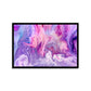 "Purple Abstraction: Acrylic Texture with Marbled Elegance."