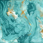 "Decorative Marble Texture: Abstract Art in Turquoise and Gold for Modern Designs."