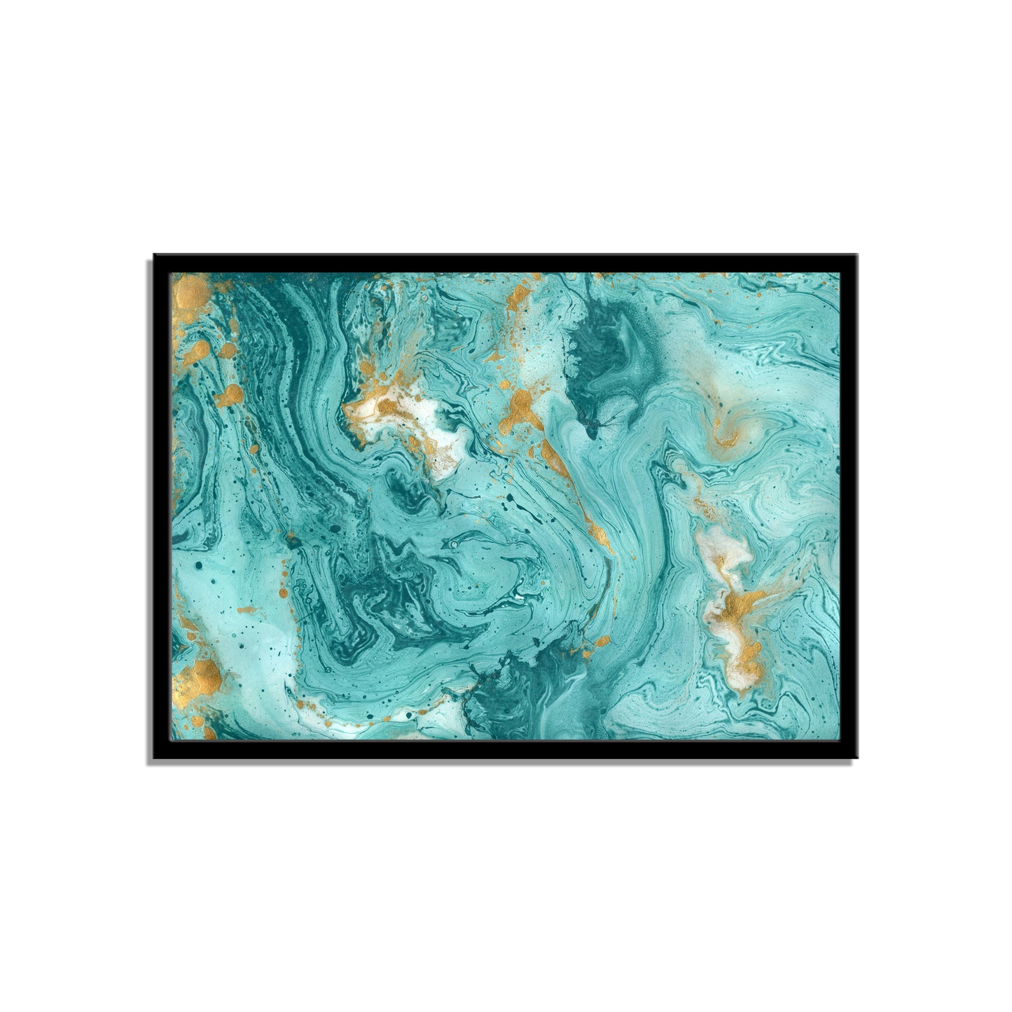 "Decorative Marble Texture: Abstract Art in Turquoise and Gold for Modern Designs."