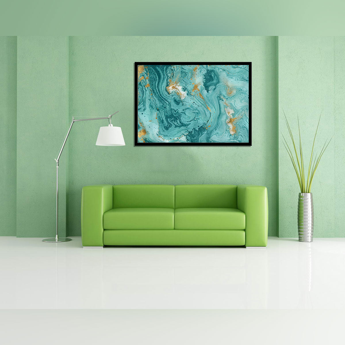 "Decorative Marble Texture: Abstract Art in Turquoise and Gold for Modern Designs."