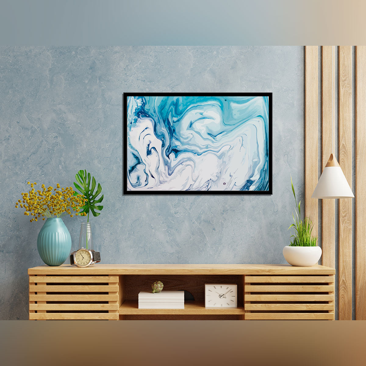 "Modern Marble Effect: Abstract Painting for Trendy Design Backgrounds."