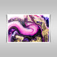 "Purple Swirl Splendor: Eastern-Style Luxury Art with Golden Glitters."