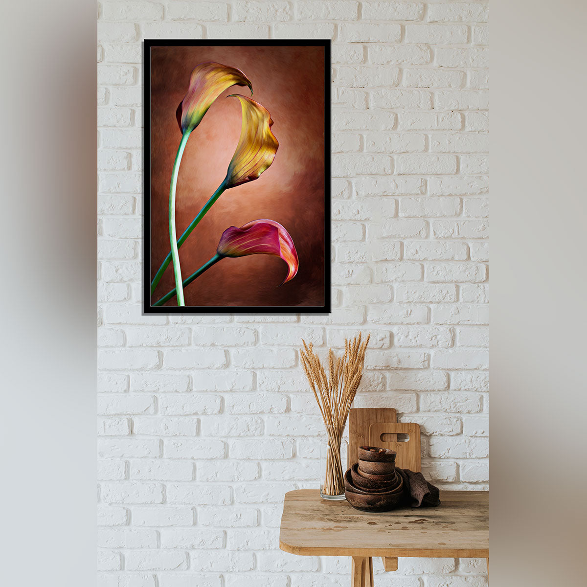 Vibrant Tulip Dreams: Abstract Floral Fusion in Bold Colors