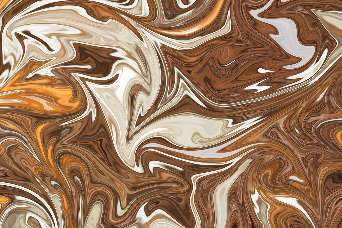 "Liquify Abstract Pattern: Flowing Artistry in Brown, White, and Yellow."