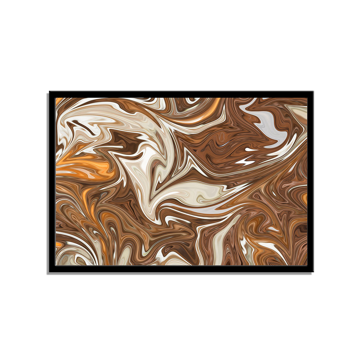 "Liquify Abstract Pattern: Flowing Artistry in Brown, White, and Yellow."