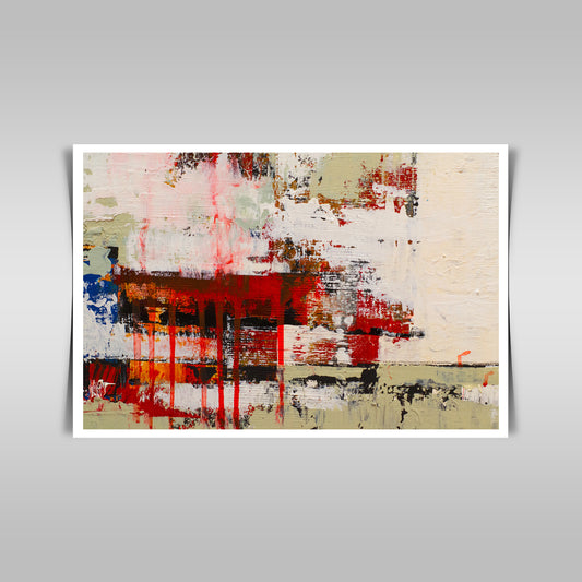 "Abstract Oil Painting: Hand-Drawn Colorful Canvas with Modern Brushstroke."