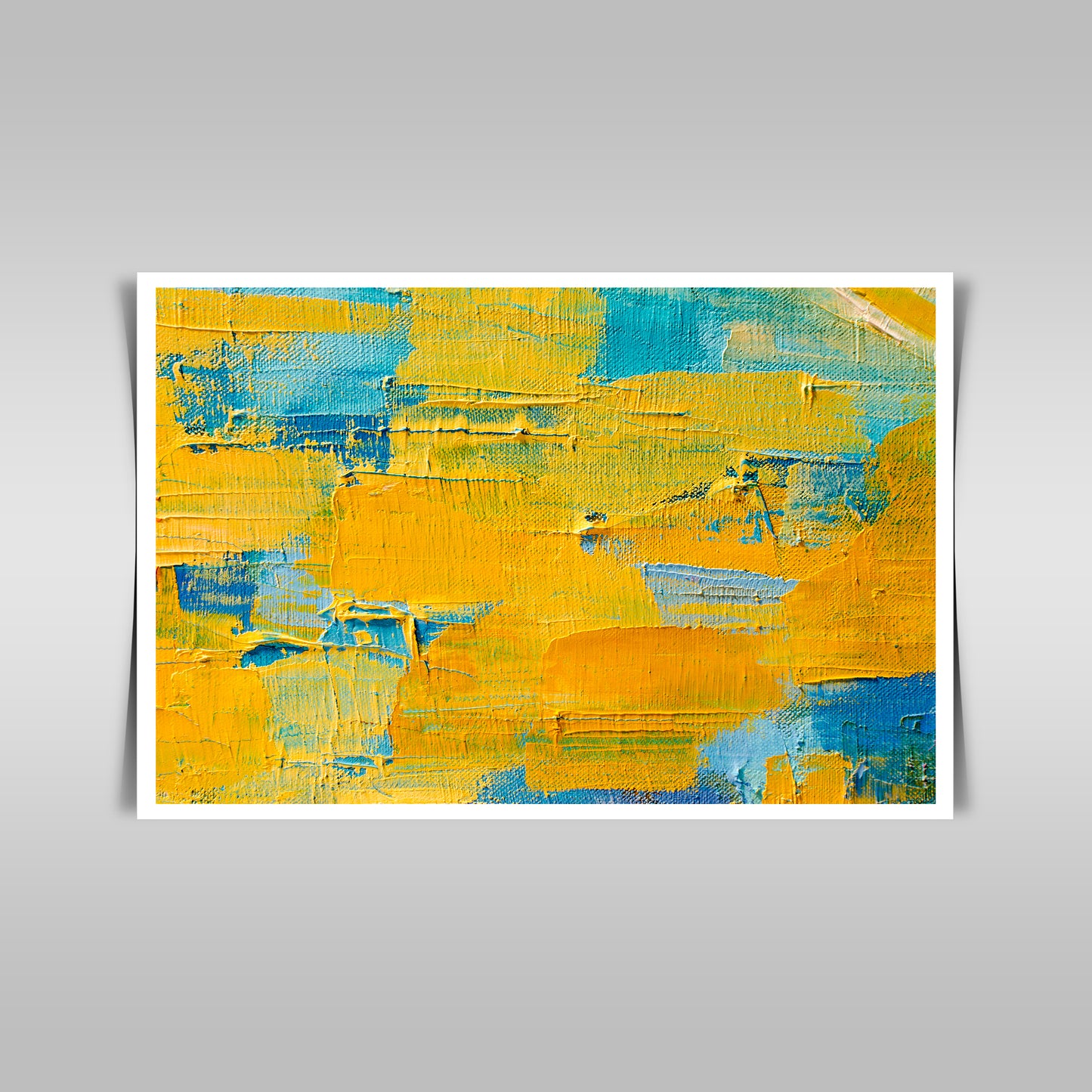 "Vibrant Abstract Oil Painting: Textured Strokes and Multi-Colored Canvas."