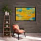 "Vibrant Abstract Oil Painting: Textured Strokes and Multi-Colored Canvas."