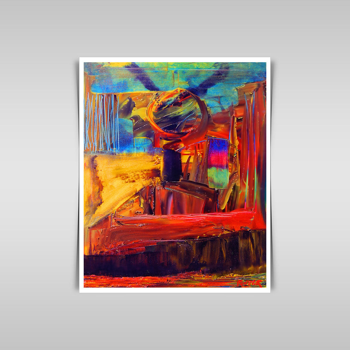 "Captivating Original Abstract Canvas Painting: A Visual Delight."