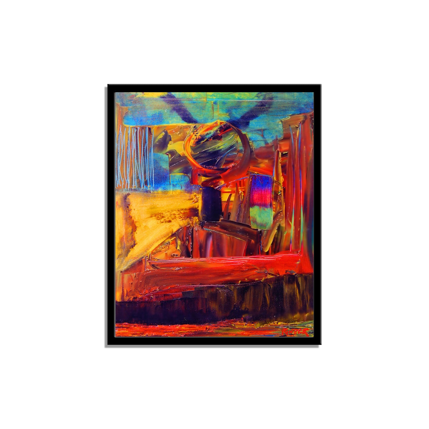 "Captivating Original Abstract Canvas Painting: A Visual Delight."