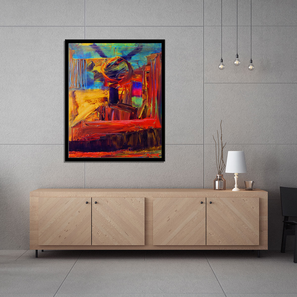 "Captivating Original Abstract Canvas Painting: A Visual Delight."