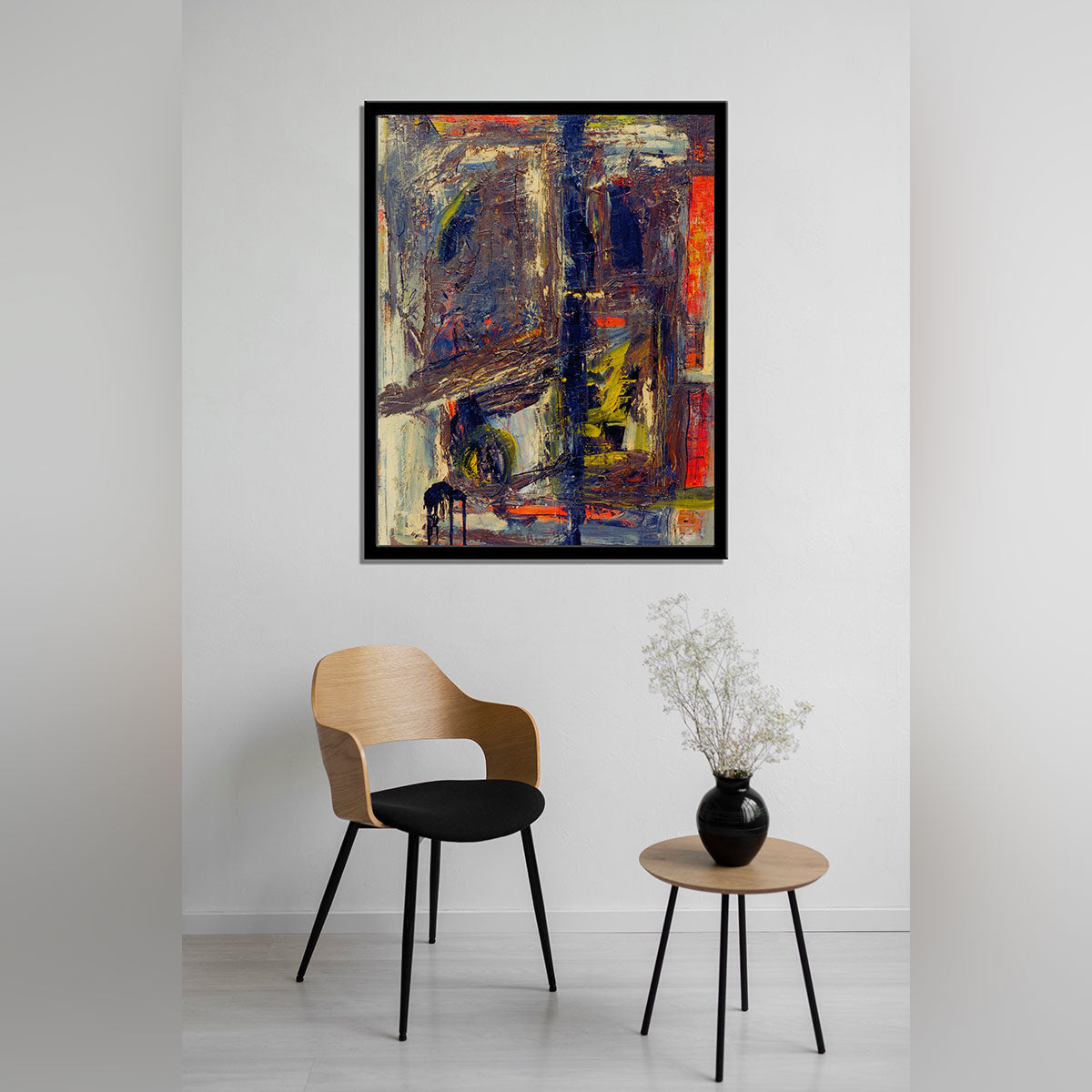 "Original Abstract Oil Painting on Canvas: A Visual Masterpiece."