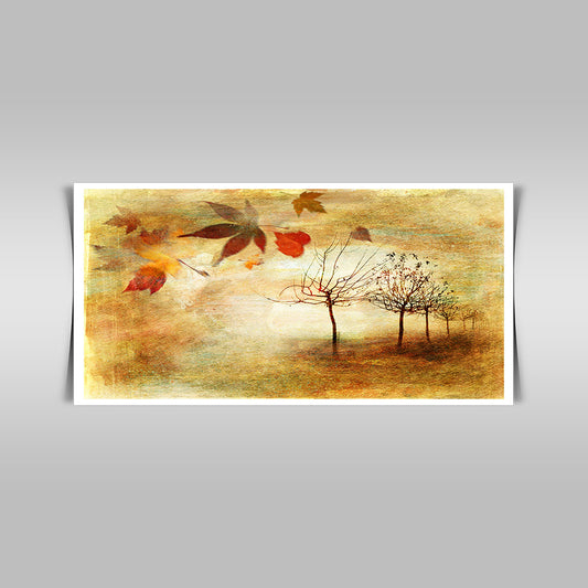 "Autumn Alley: A Beautiful Artistic Painting-Style Picture."