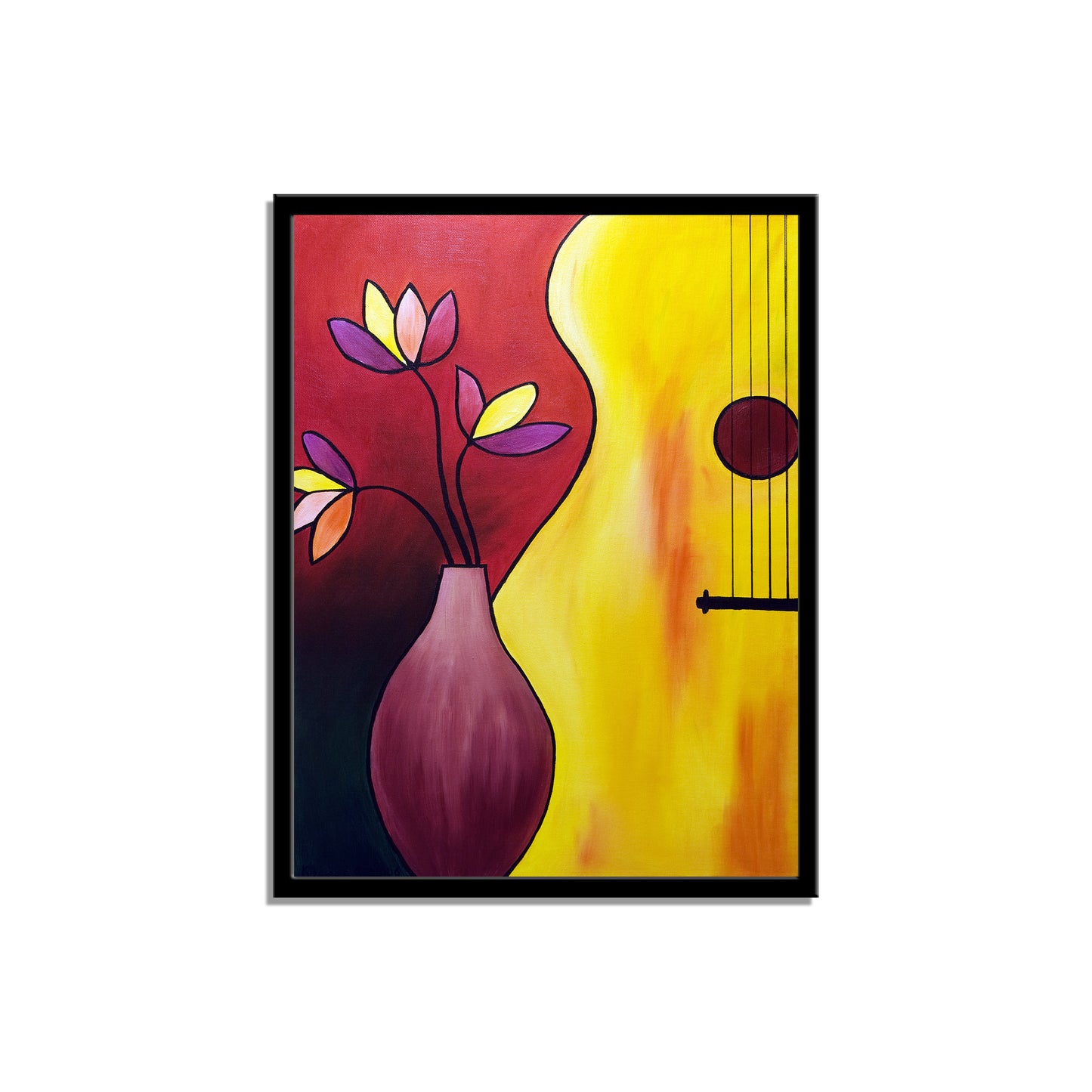 "Musical Artistry: Original Oil Painting of the Bass, Authored by Me."