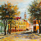 "Autumn's Grace: Capturing Ancient Vitebsk in an Artistic Painting."