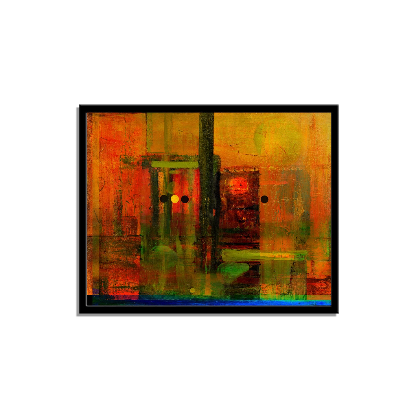 "Intriguing Large-Scale Abstract Canvas Painting: A Captivating Artwork."