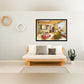 "Sunlit Cozy Living Room: A Layered Vector Image of Serenity."