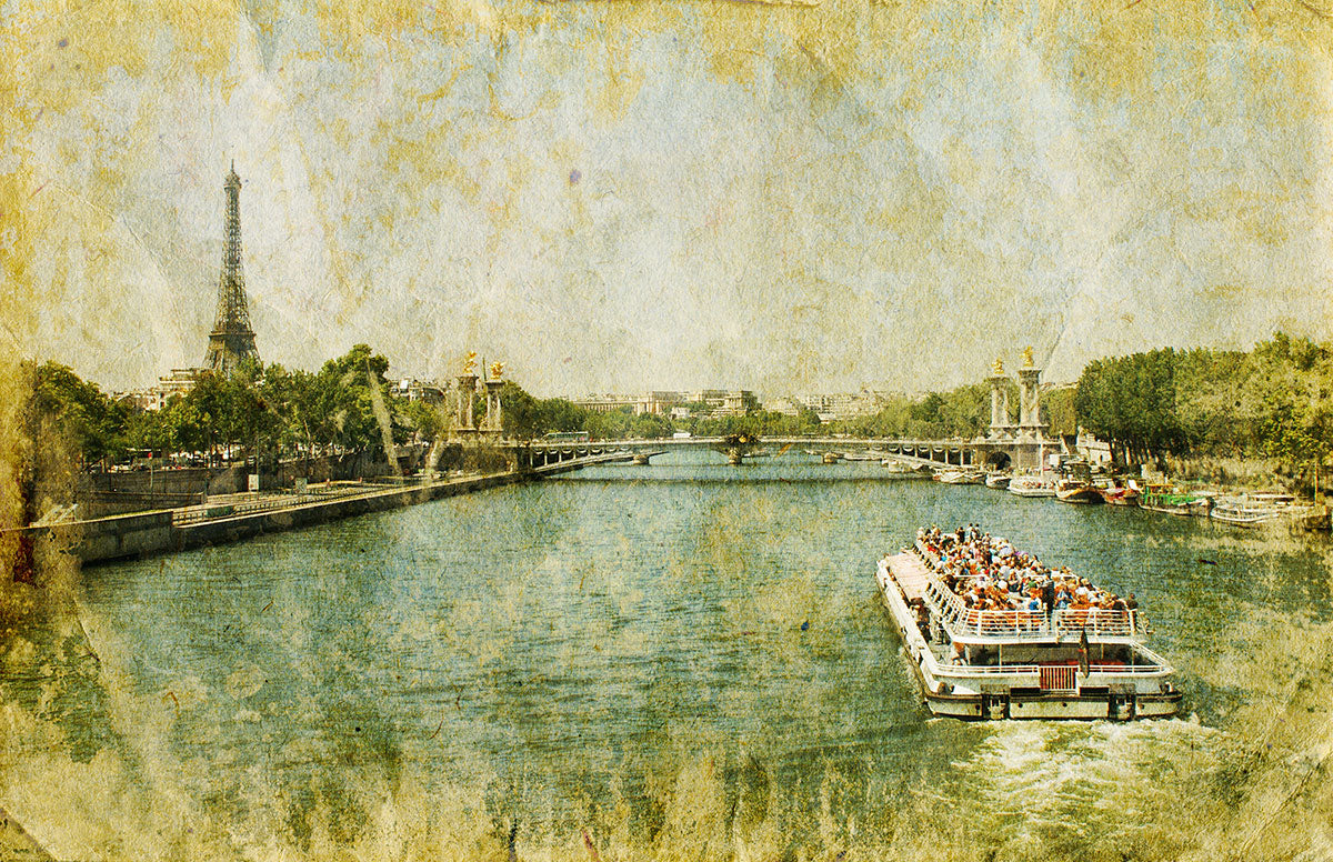 "Vintage Charm: A Retro-Style Picture Capturing the Essence of France."