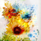 "Expressive Sunflowers: A Watercolor Painting Bursting with Life."