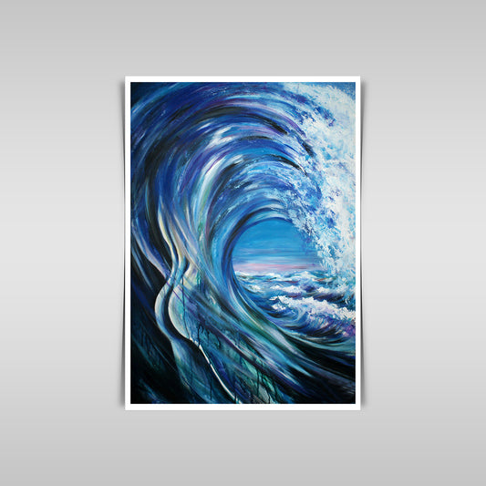 "Fluid Form: A Male Body Shaped by the Waves in My Acrylic Creation."