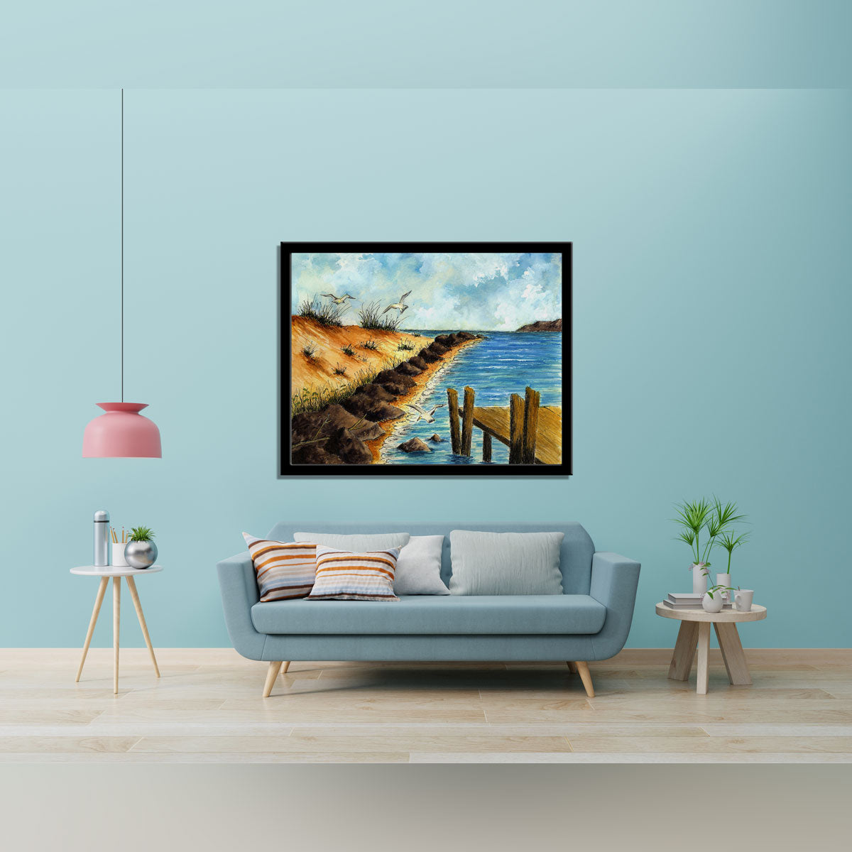 "Rocky Shoreline: An Artistic Depiction of Rugged Coastal Beauty."