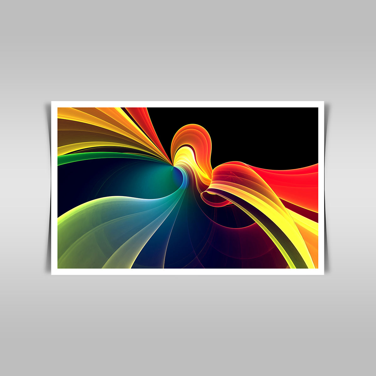 "Vibrant 3D Rendered Abstract Background: A Burst of Colors."