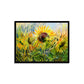 "Gouache Sunflowers: A Vivid Artwork on Paper."