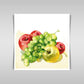 "Fruit in Watercolor: A Vibrant Painting on a White Canvas."