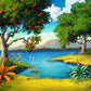 "Fruit Tree by the Lake: A Serene and Scenic Landscape."