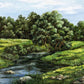 "Summer in Siberia: An Oil Painting on Canvas Depicting Scenic Beauty."