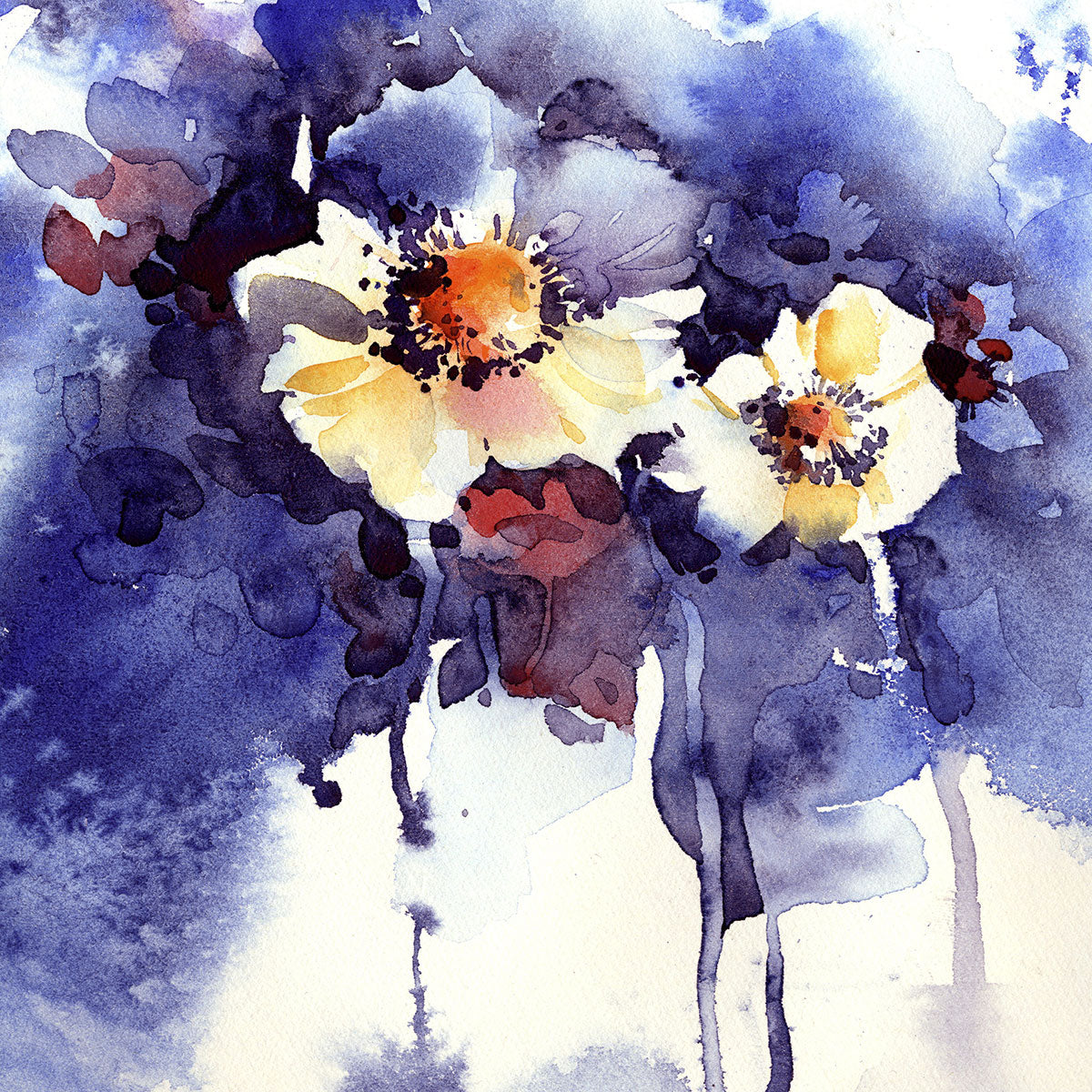 "Floral Watercolor Elegance: An Illustration of Nature's Beauty."