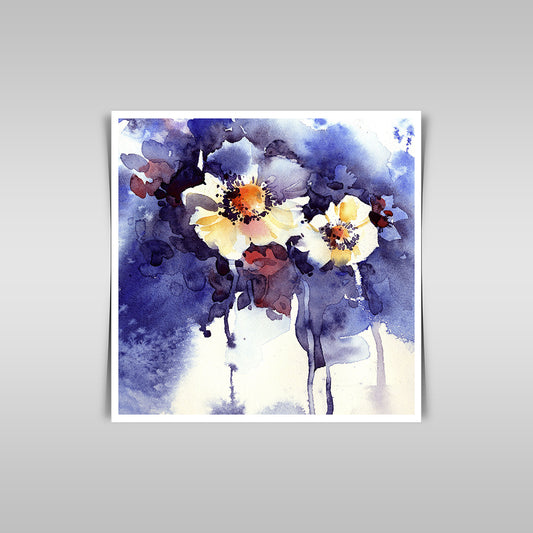 "Floral Watercolor Elegance: An Illustration of Nature's Beauty."