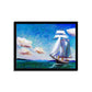 "Sailing Boat Serenity: An Oil Painting Capturing Nautical Tranquility."