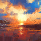 "Sunset Over the Lake: A Beautiful Illustration of Nature's Splendor."