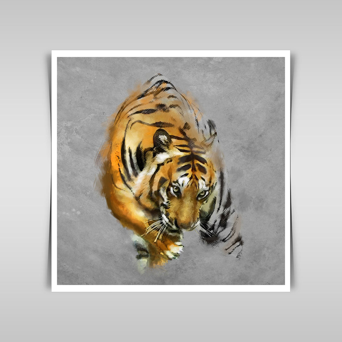 "Tiger on the Wall: An Artistic Masterpiece Adorning Your Space."